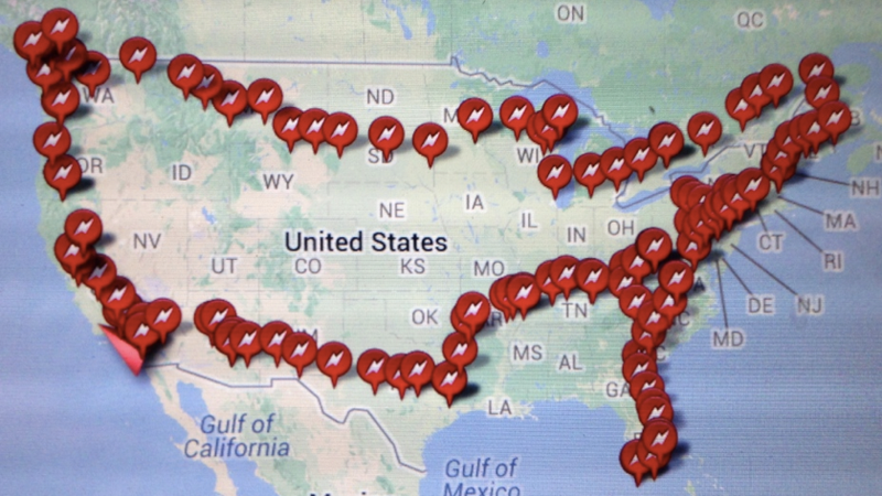 Illustration for article titled A Complete Circuit - A Tesla Road Trips the United States